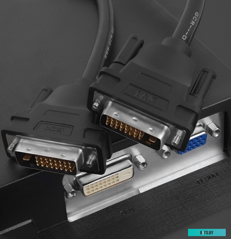 GCR-DM2DMC2-10.0m Greenconnect Кабель DVI-D 10.0m, черный, позолоченные контакты, ферритовое кольцо, OD 8.5mm, 28/28 AWG, DVI/DVI, 25M/25M, GCR-DM2DMC
