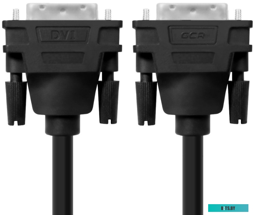 GCR-DM2DMC2-10.0m Greenconnect Кабель DVI-D 10.0m, черный, позолоченные контакты, ферритовое кольцо, OD 8.5mm, 28/28 AWG, DVI/DVI, 25M/25M, GCR-DM2DMC