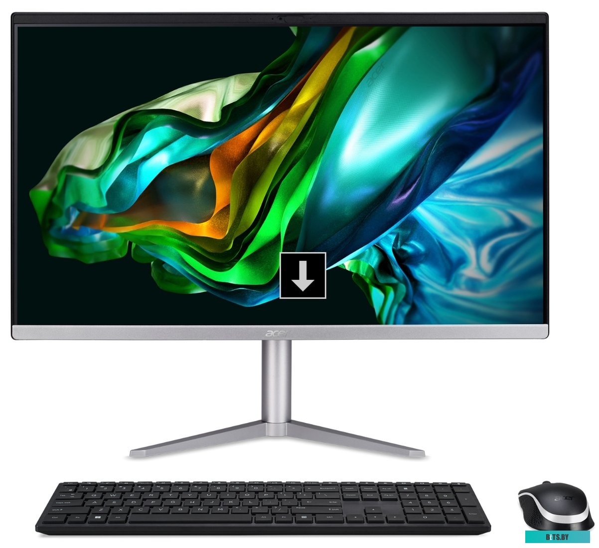DQ.BL0CD.001 Моноблок Acer Aspire C24-1300, 23.8", AMD Ryzen 5 7520U, 8ГБ, 256ГБ SSD,  AMD Radeon Graphics, noOS, черный [dq.bl0cd.001]