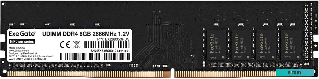 Модуль памяти ExeGate HiPower 8GB DDR4 PC4-21300 EX288050RUS