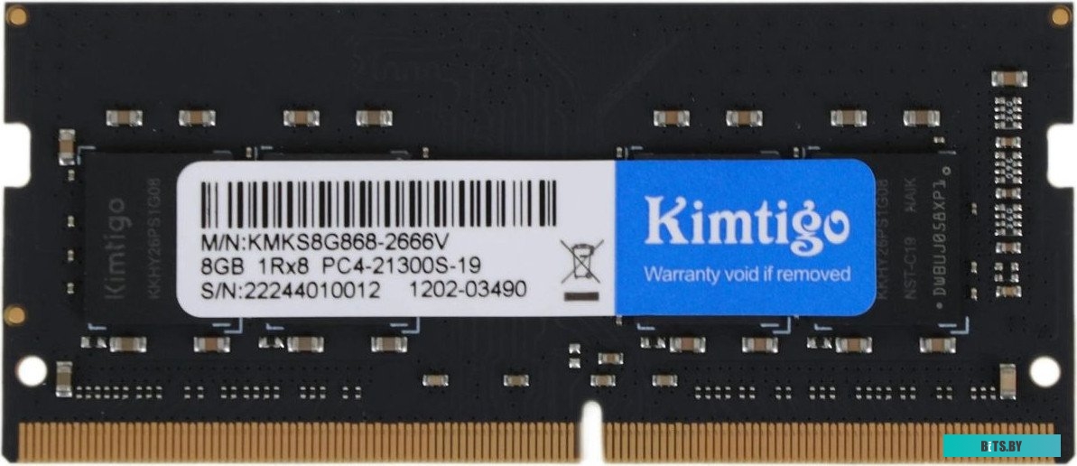 Модуль памяти Kimtigo DDR4 8Gb 2666MHz PC4-21300 KMKS8G8682666