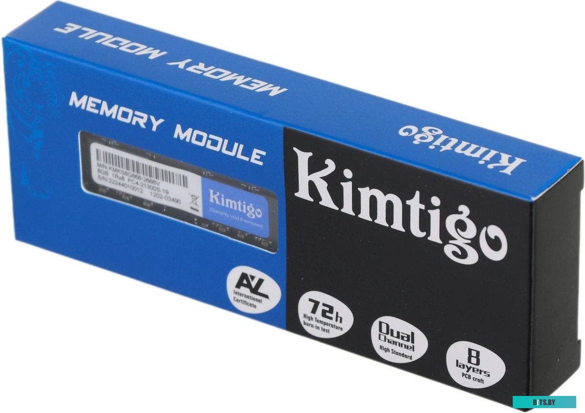 Модуль памяти Kimtigo DDR4 8Gb 2666MHz PC4-21300 KMKS8G8682666