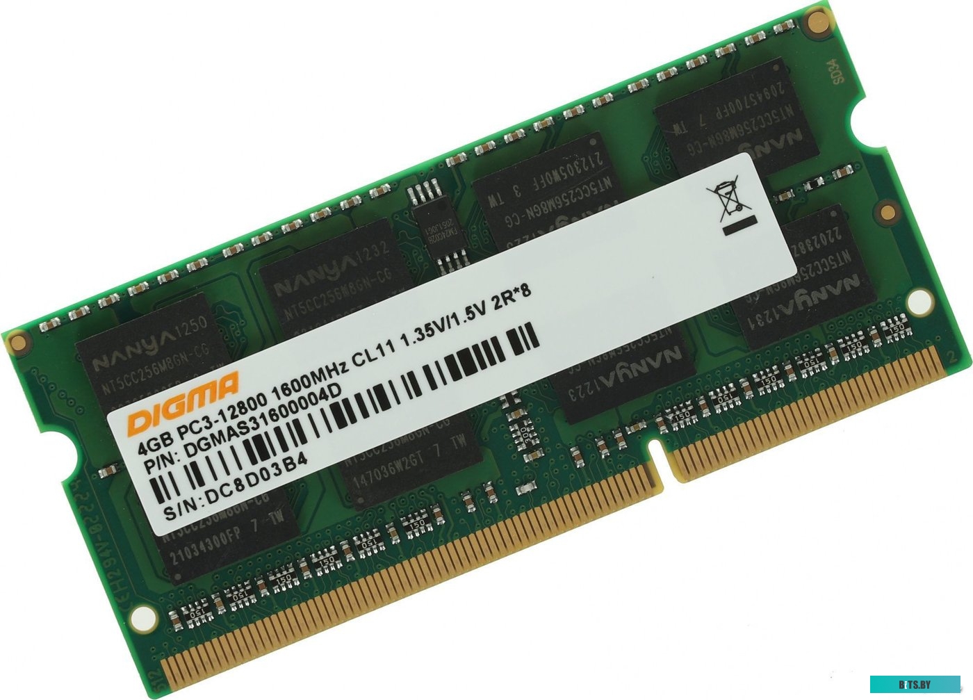 Оперативная память Digma DDR3 4GB DGMAS31600004D
