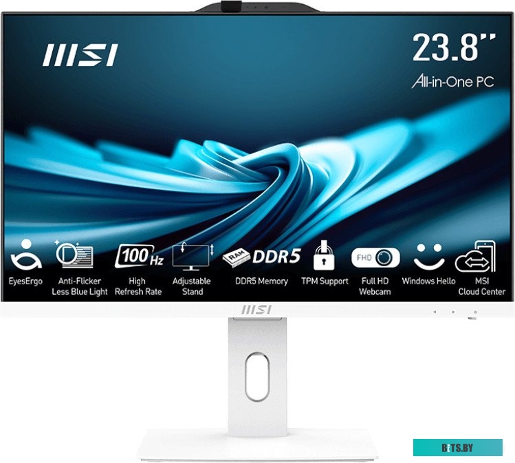 9S6-AE0622-613 Моноблок MSI Pro AP242P 12MA-613XRU, 23.8", Intel Core i3 12100, 8ГБ, 512ГБ SSD,  Intel UHD Graphics 730, noOS, белый [9s6-ae0622-613]