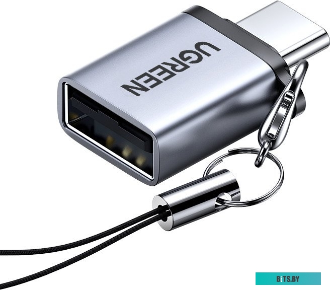 US270-50283 Переходник UGREEN US270-50283, Type C (M) to USB-A 3.0 (F), 5 Gb/s, металлический, Gray