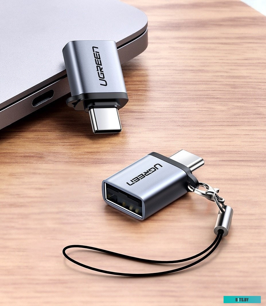 US270-50283 Переходник UGREEN US270-50283, Type C (M) to USB-A 3.0 (F), 5 Gb/s, металлический, Gray