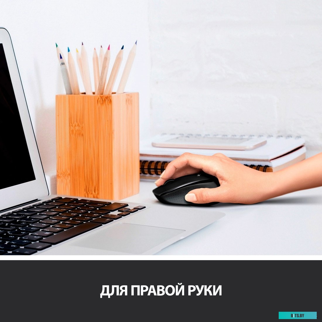 Мышь Logitech B330 Silent Plus (черный) [910-004913]
