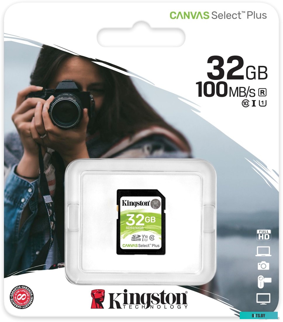 Карта памяти Kingston Canvas Select Plus SDHC 32GB <SDS2/32GB>