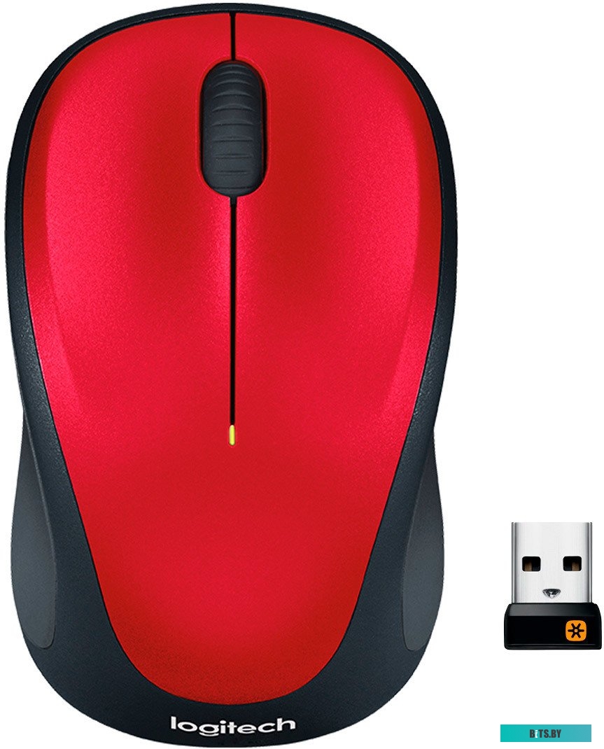 Мышь Logitech M235 Wireless Mouse (красный) [910-002496]