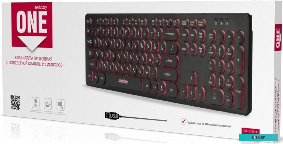 Клавиатура SmartBuy One 328 (черный) <SBK-328U-K>