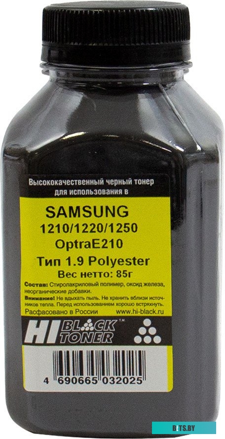 Тонер Hi-Black для Samsung ML-1210/1220/1250/OptraE210 Polyester Тип 1.9 85 г <98036709>