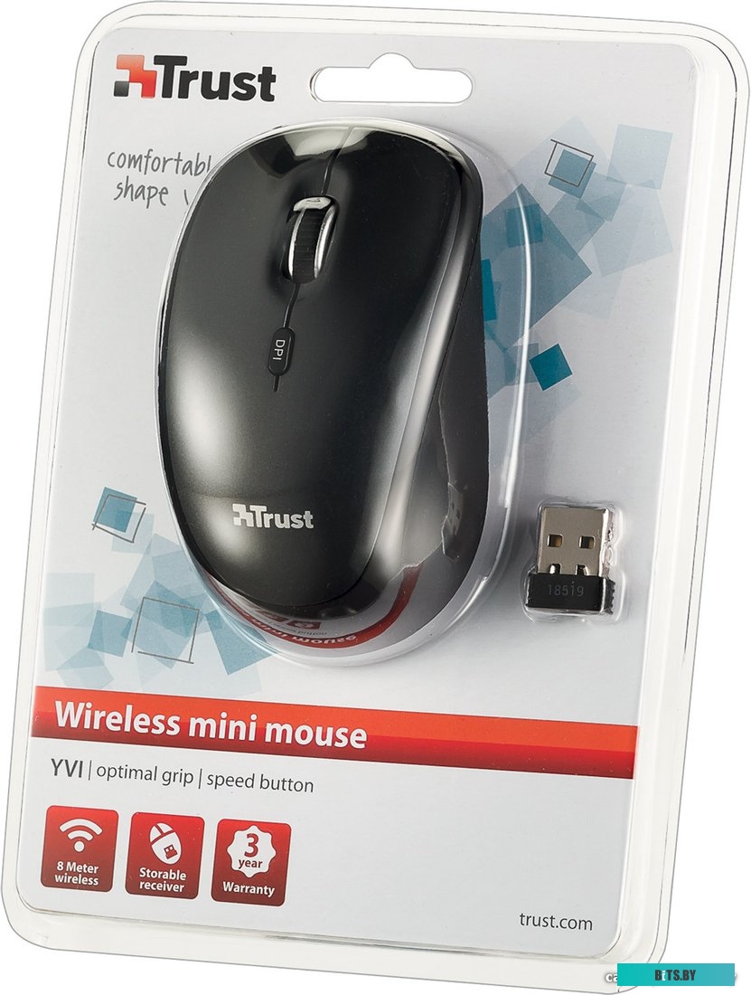 Мышь Trust Yvi Wireless Mouse - black (18519)