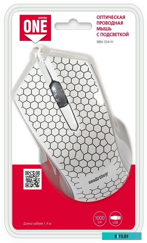 Мышь SmartBuy One 334 (белый) [SBM-334-W]