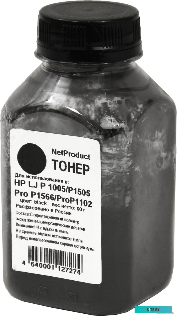 Тонер NetProduct для HP LJ P1005/P1505/ProP1566/ProP1102 60 г <2010408502>