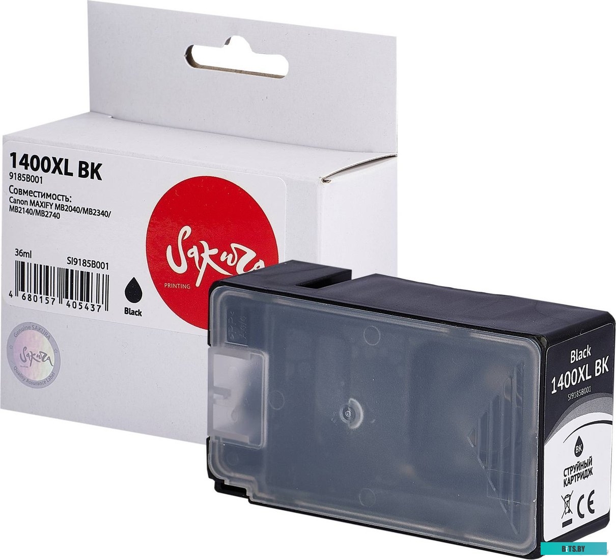 Струйный картридж Sakura 9185B001 (1400XL BK) SI9185B001.