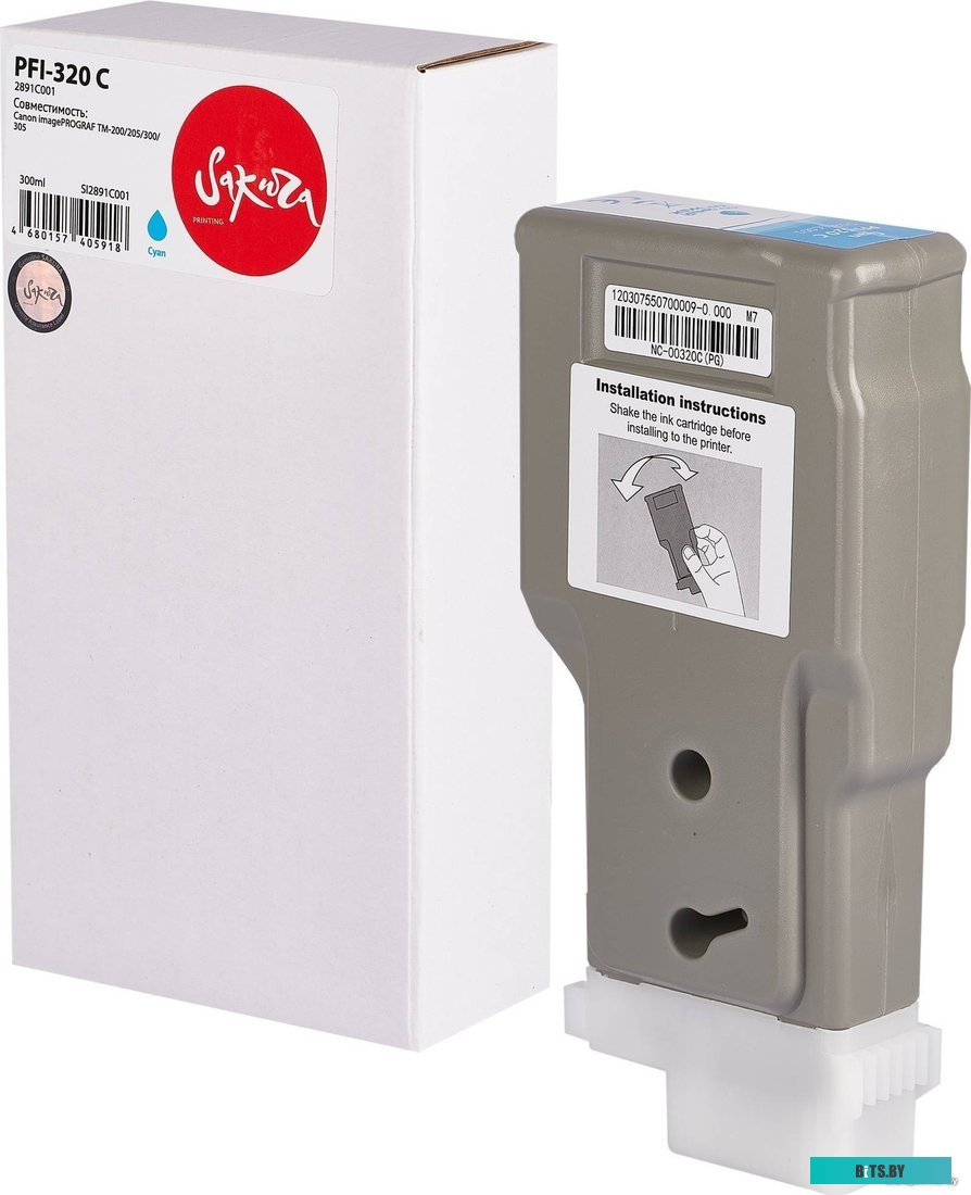 Струйный картридж Sakura 2891C001 (PFI-320 C) SI2891C001.