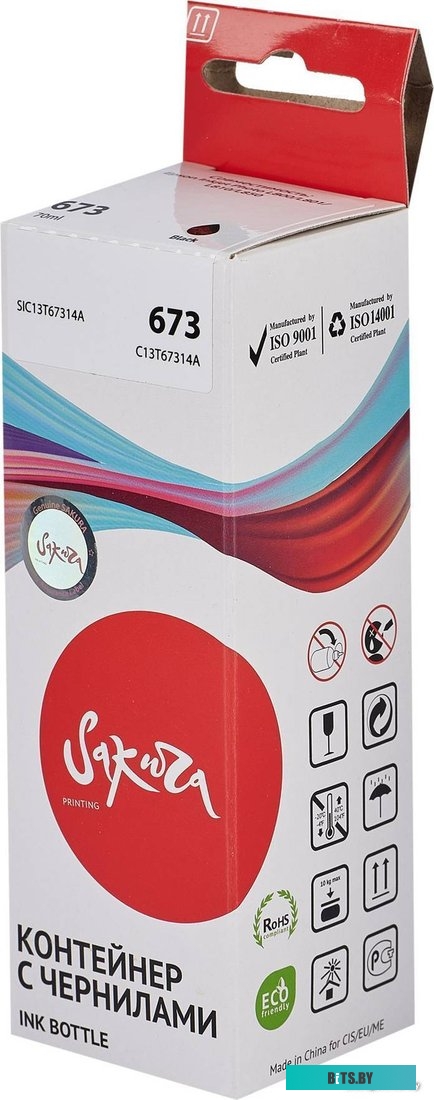 Чернила Sakura Printing SIC13T67314A (аналог Epson 673 BK)
