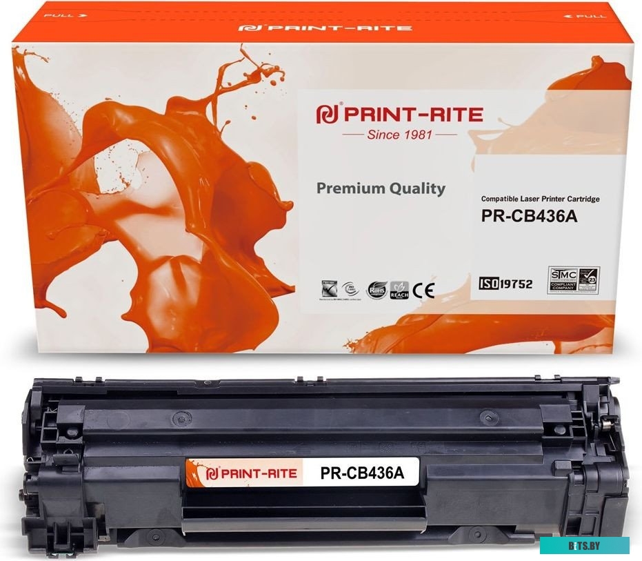 Картридж лазерный Print-Rite TFH920BPU1J PR-CB436A CB436A черный (2000стр.) для HP LJ P1505/ M1120/M1522