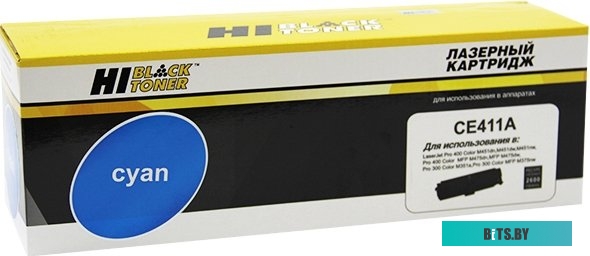 Картридж HP CE411A CLJ M351/M375/ M451/M475, голубой, 2,6K, с чипом, Hi-Black