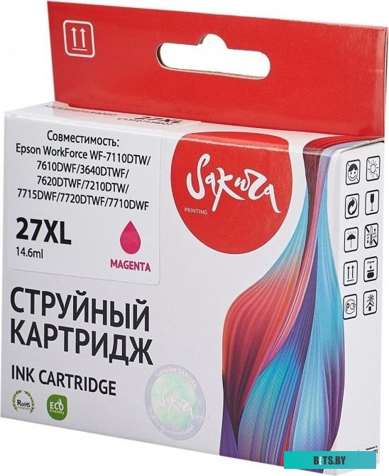 Струйный картридж Sakura C13T27134022 (27XL Magenta) SIC13T27134022.