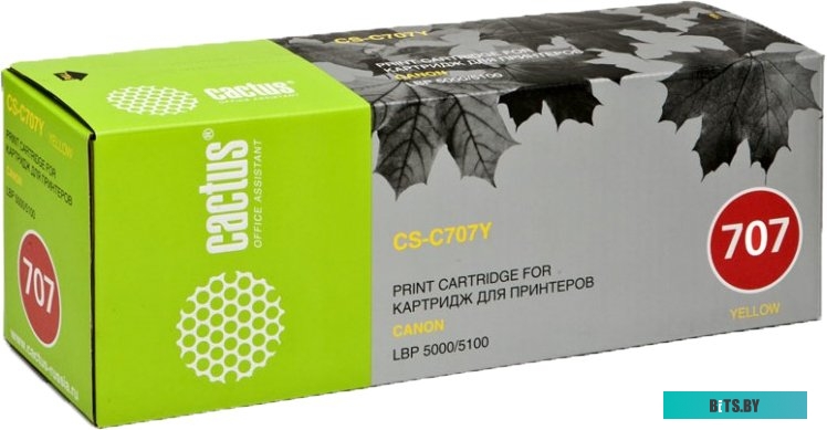 Картридж Cactus CS-C707Y (аналог Canon Cartridge 707 Yellow)