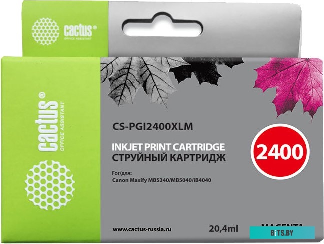Картридж Cactus CS-PGI2400XLM (аналог Canon PGI-2400XL M)