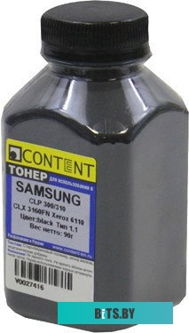 Тонер Content для Samsung CLP-300 Тип 1.1 (черный) 90 г <9802503331>