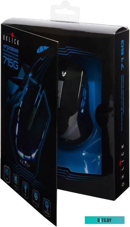 Мышь Oklick 715G Gaming Optical Mouse Black/Blue (754785)