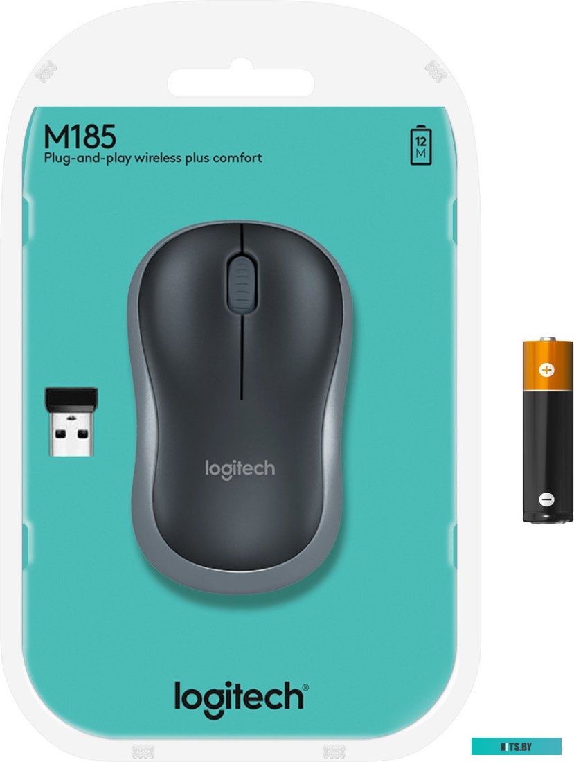 Мышь Logitech M185 (черный/серый) 910-002235/910-002252