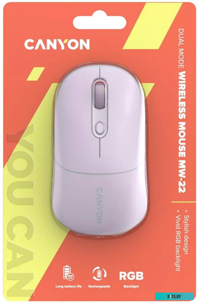 CNS-CMSW22PR жемчужно-розовый Мышь Canyon CNS-CMSW22PR жемчужно-розовый