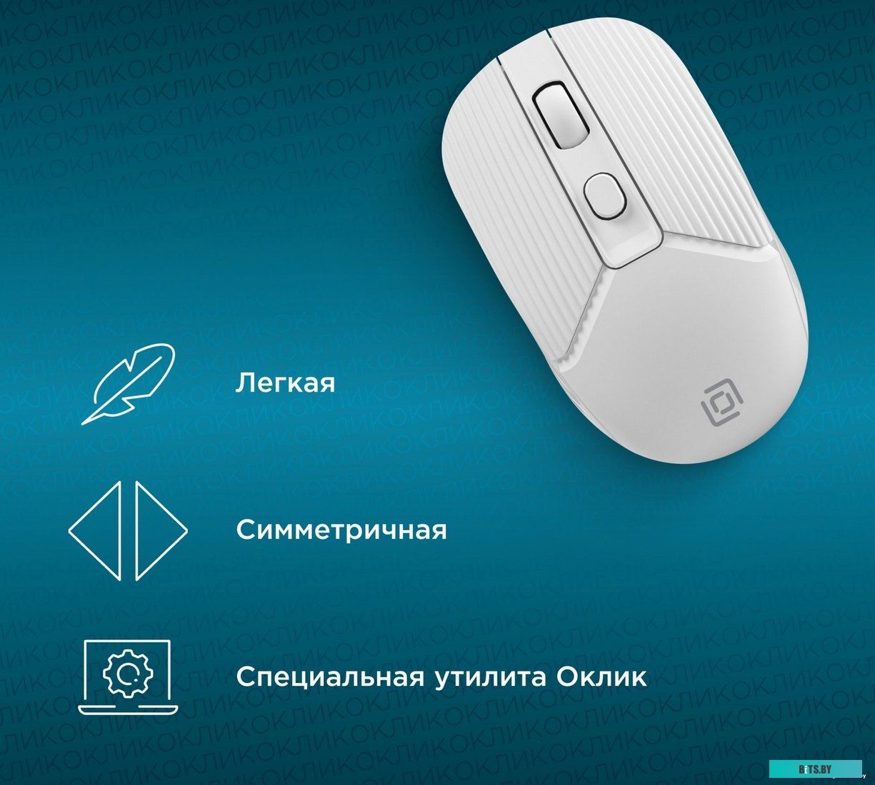 Мышь Оклик 509MW (белый)