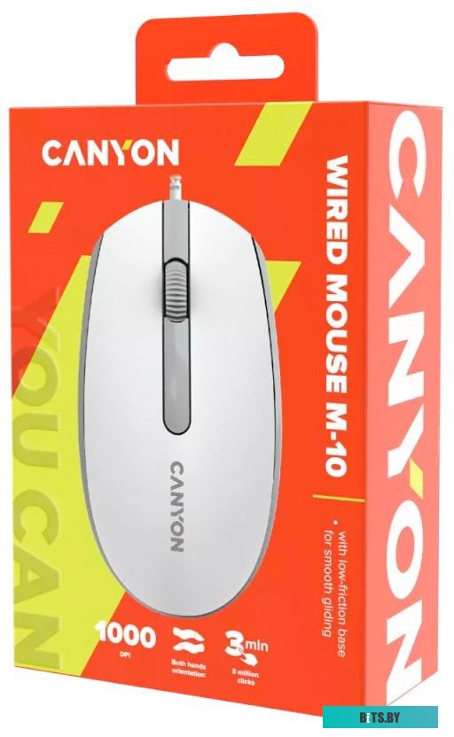 Компьютерная мышь Canyon M-10 (белый/серый)