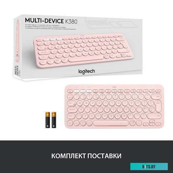 Клавиатура Logitech Multi-Device K380 Bluetooth (розовый) <920-010569>