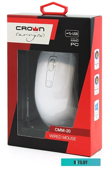Мышь CrownMicro CMM-20 White
