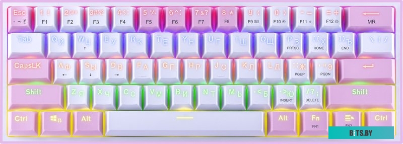 Клавиатура Redragon Fizz (розоый/белый) <70672>