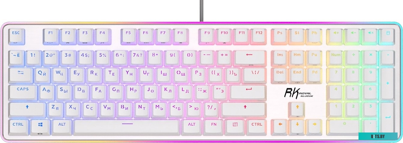 Клавиатура Royal Kludge RK918 RGB (белый, RK Brown)