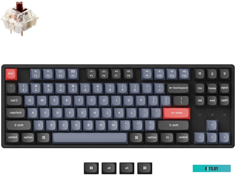 Клавиатура Keychron K8 Pro Wireless RGB K8P-J3-RU (Gateron G Pro Brown)
