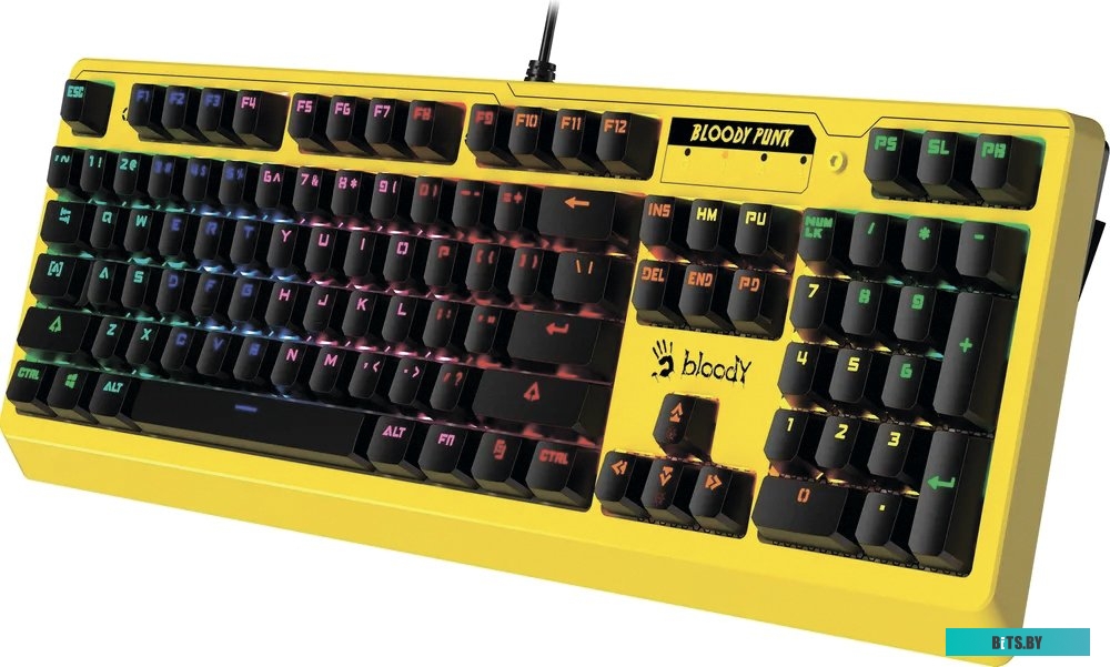 Клавиатура A4Tech Bloody B810RC (желтый)