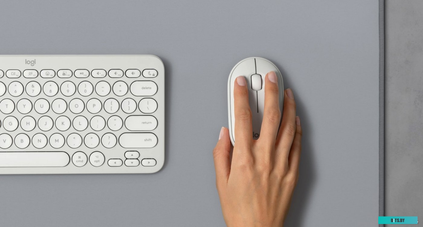 Мышь Logitech Pebble Mouse 2 M350S белый 910-006986