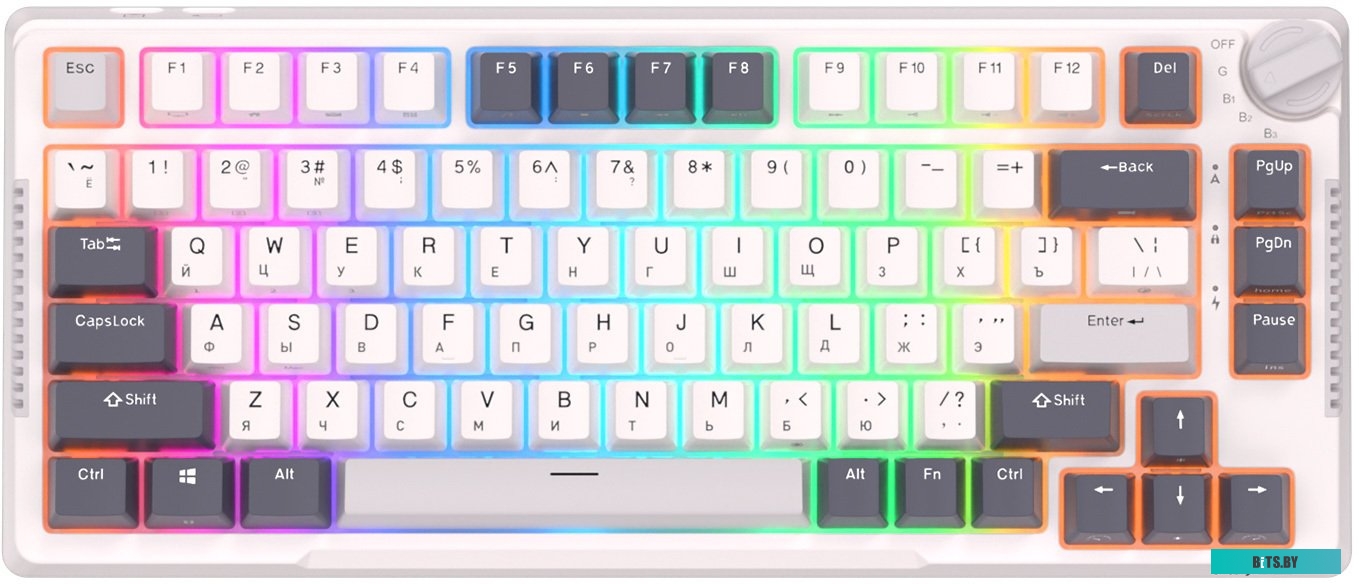 Клавиатура Royal Kludge RK-H81 RGB White Night (RK Cyan)