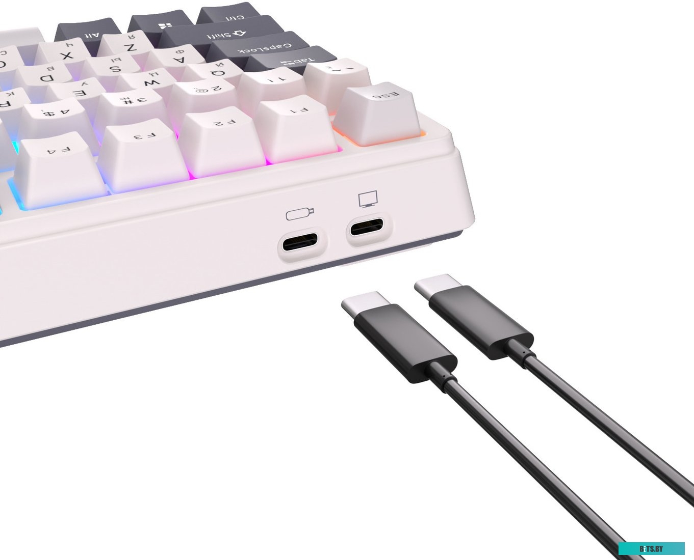 Клавиатура Royal Kludge RK-H81 RGB White Night (RK Cyan)