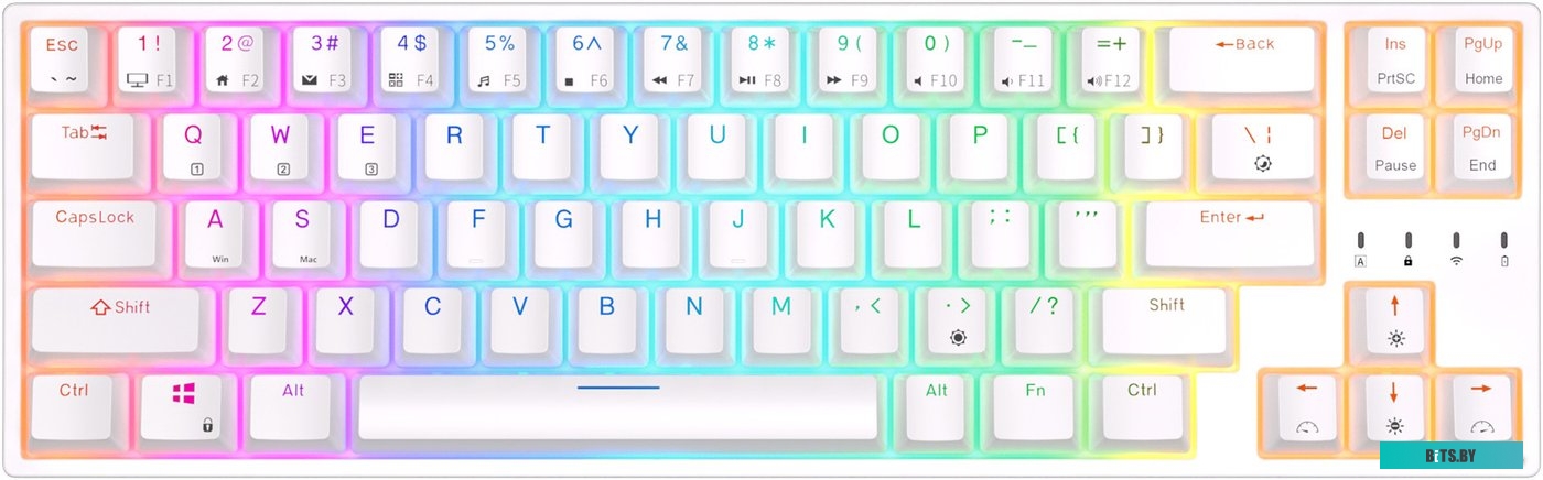 Механическая клавиатура Royal Kludge RK68 Plus RK Red