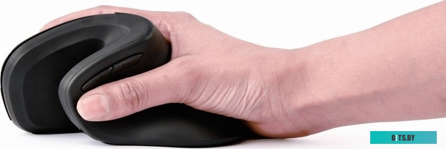 Мышь Wireless MUSW-ERGO-03 Gembird вертикальная 6-клавиш, 800-1600DPI, черная MUSW-ERGO-03