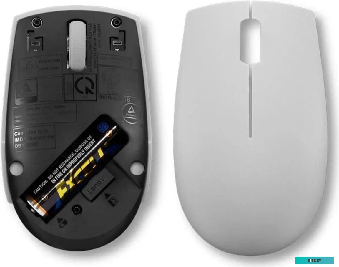 Мышь Lenovo 300 Wireless Compact серый оптическая 1000dpi беспров. (GY51L15678) GY51L15678
