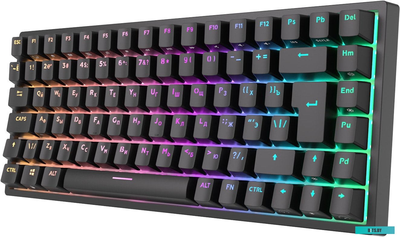 Royal Kludge RK84 ISO RGB (черный, RK Red)
