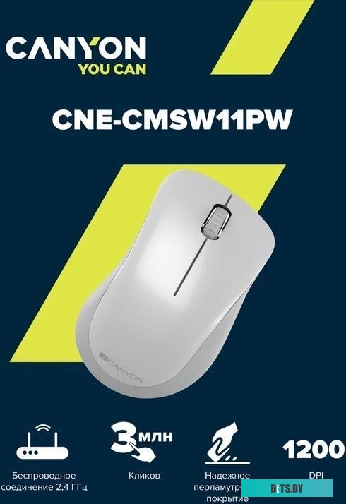 Мышь Canyon CNE-CMSW11PW