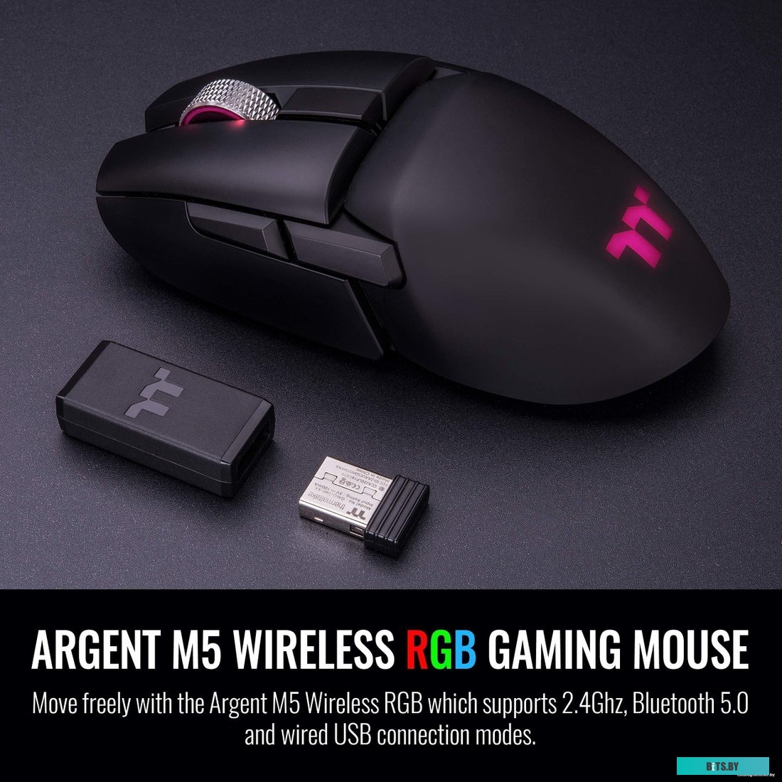 Мышь Thermaltake Argent M5 Wireless RGB <GMO-TMF-HYOOBK-01>