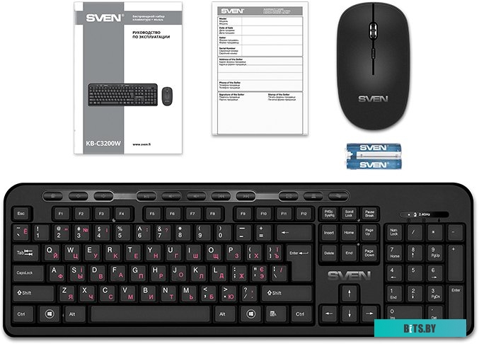 Комплект мышь + клавиатура SVEN KB-C3200W SV-019044