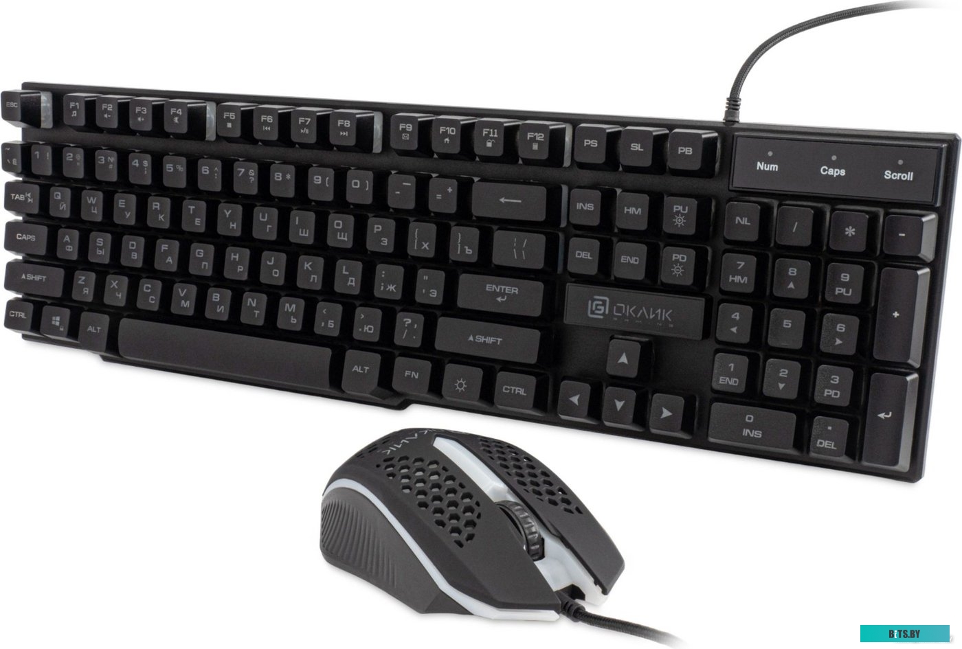 Комплект (клавиатура+мышь) Oklick 400GMK (черный)
