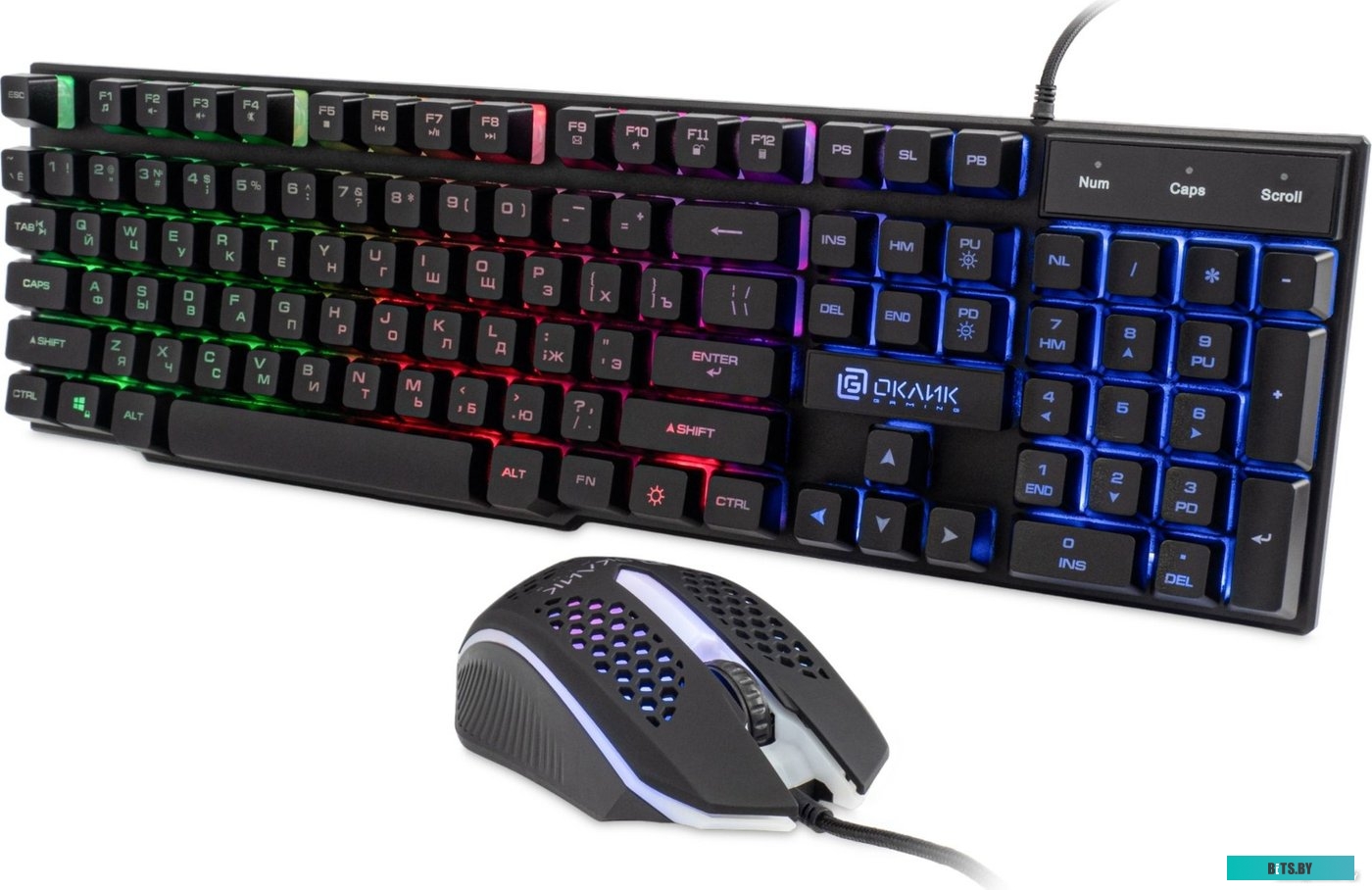 Комплект (клавиатура+мышь) Oklick 400GMK (черный)